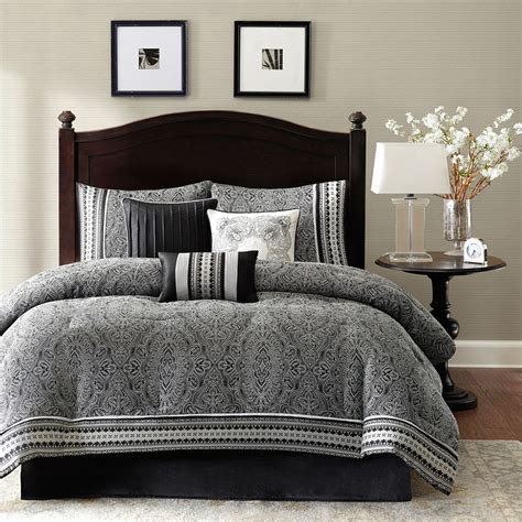 black gray and white comforter sets